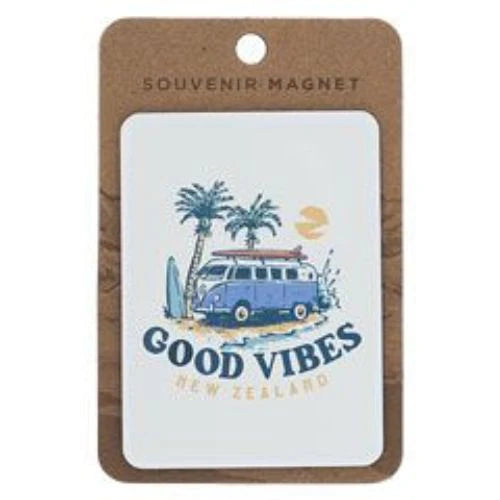 NZ Magnet - Retro Good Vibes Van
