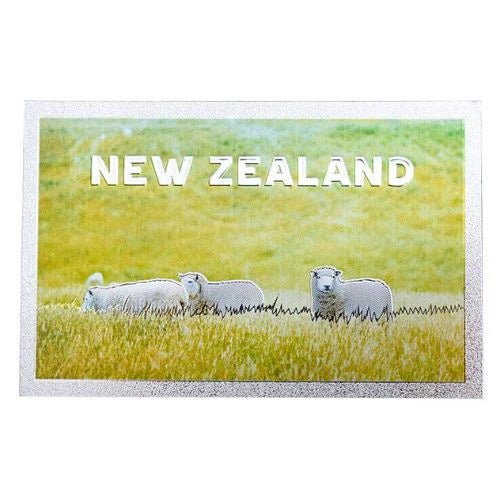 NZ Magnet - Foil Magnet Sheep in Pasture