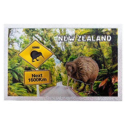 NZ Magnet - Foil Magnet Kiwis Next 1600km