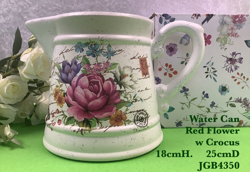 JGB - Water Jug Red Flower with Crocus