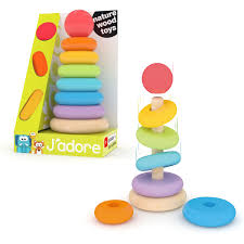 J'adore - Rainbow Wooden Ring Stacker
