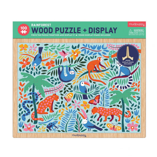 Mudpuppy - Wood Puzzle + Display Rainforest