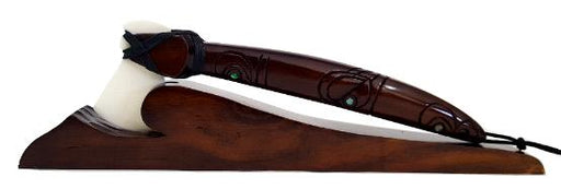 NZ Ornament - Carved Wooden Axe with Bone Blade