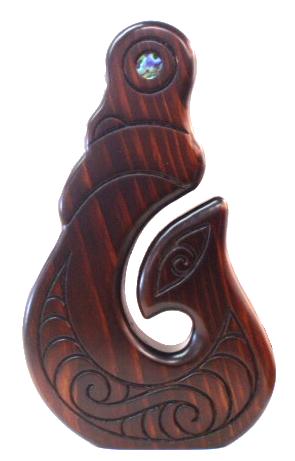 NZ Ornament - Wooden Hook Large 330mm