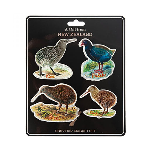NZ Magnet - Four Birds Foil 4pk