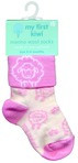 My First Kiwi - Merino Wool Socks - Sheep, Pink 6-12 months