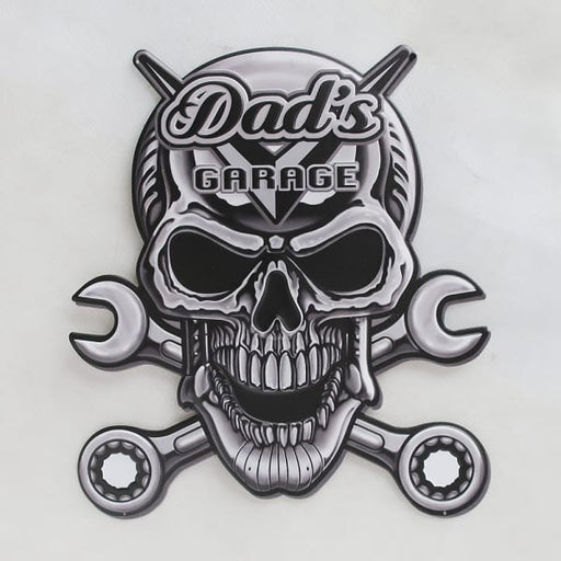 Man Cave - Dads Garage Skull Sign