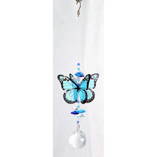 Wind Spinners - Blue Butterfly with Crystals