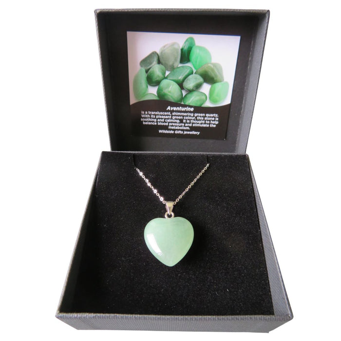 Wildside PS98 - Large Adventurine Heart Pendant