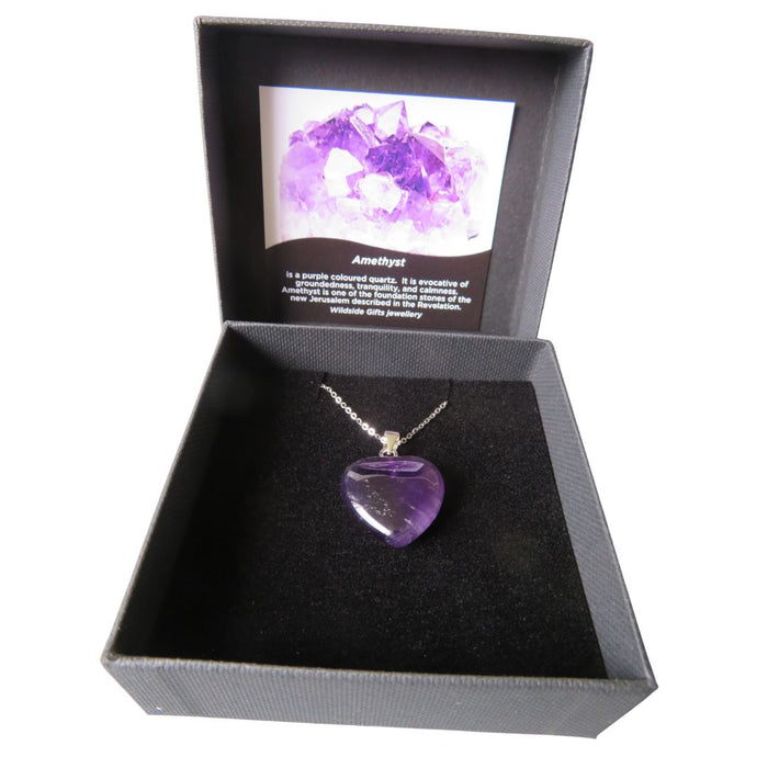 Wildside PS96 - Large Amethyst Heart Pendant