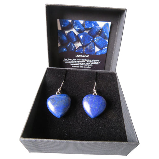 Wildside PS95 - Large Lapis Lazuli Heart Earrings