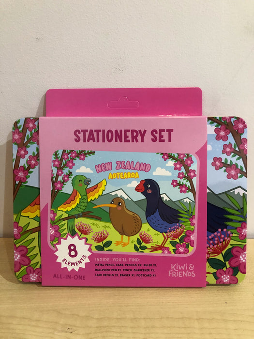 Kiwi & Friends - New Zealand Stationery Set Kiwi Friends Pink