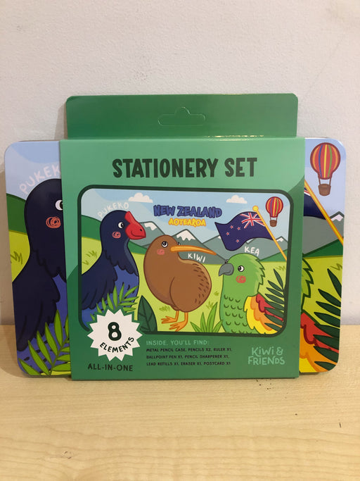 Kiwi & Friends - New Zealand Stationery Set Kiwi Friends Green