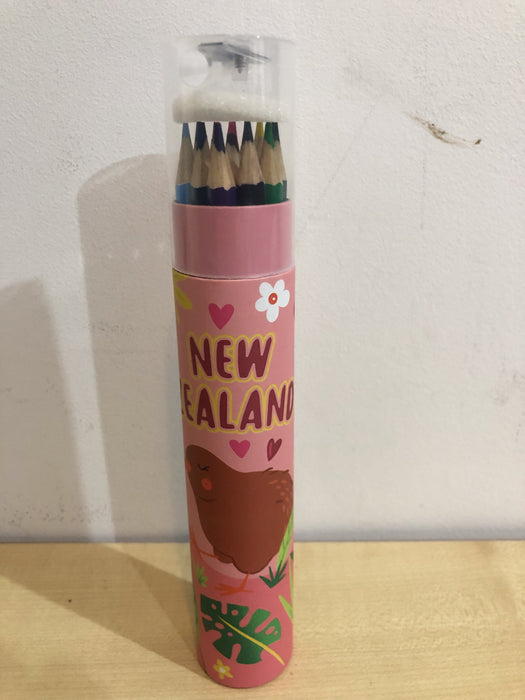 New Zealand Colour Pencil 12pk Kiwi pink