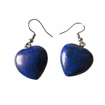 Wildside PS95 - Large Lapis Lazuli Heart Earrings