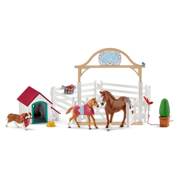 Schleich - Horse Club Hannah's guest horses with Ruby the dog