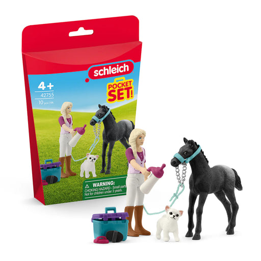 Schleich - Horse Grooming Playset with Appaloosa Foal