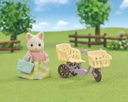 Sylvanian Families - Floral Cat Mother's Bicycle Ride