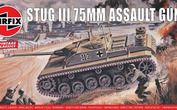 Airfix - 1:76 Stug III 75mm Assault Gun (Vintage Classics)