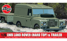 Airfix - 1:76 LWB Landrover and Trailer (Hard Top)