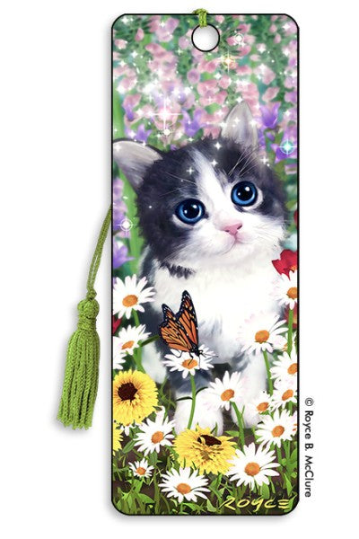 Bookmark - Kitten Flowerbed