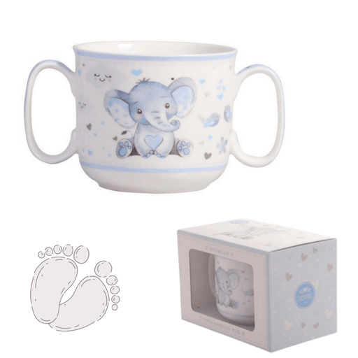 Bird & Ellie - Twin Handled Mug - Blue