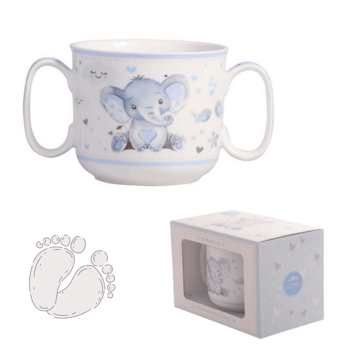 Bird & Ellie - Twin Handled Mug - Blue