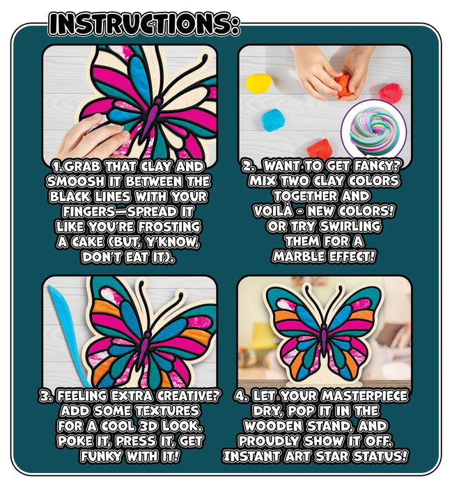 Clay Colouring - Butterfly