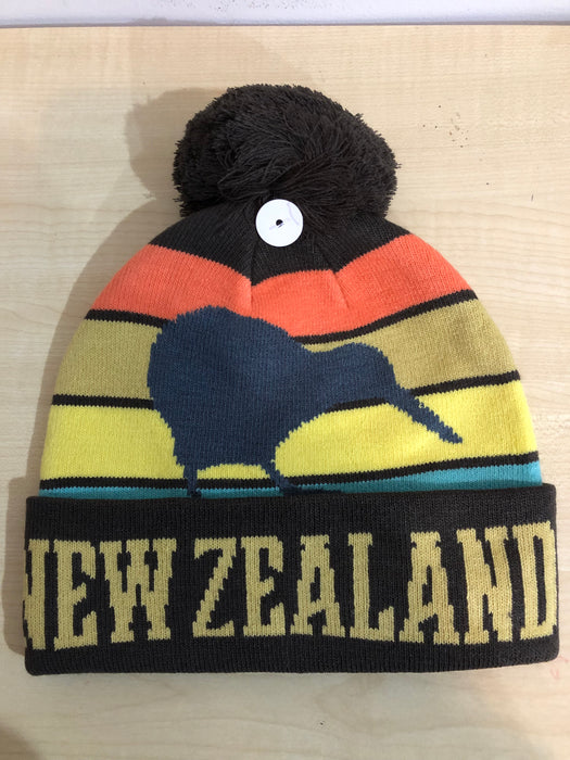 NZ Beanie - New Zealand Beanie Kiwi Multicolour