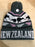NZ Beanie - New Zealand Beanie Kiwi Fern Grey & Pink