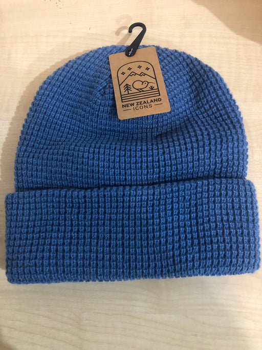 NZ Beanie - New Zealand Beanie Kiwi Icons Blue