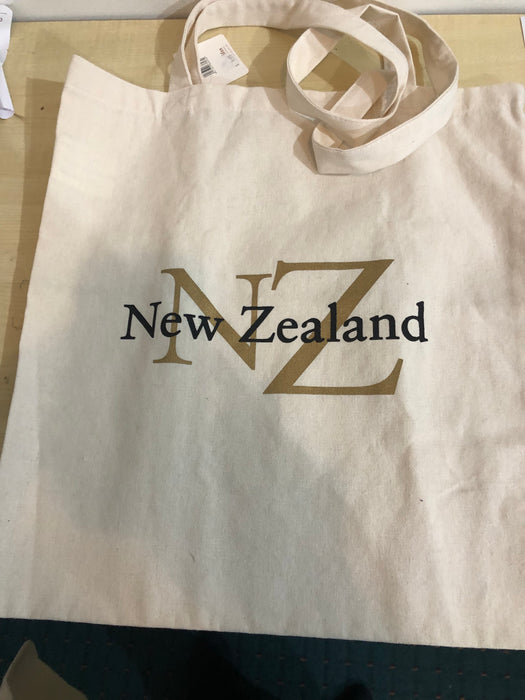 NZ Carry Bag - NZ Gold Letters Natural