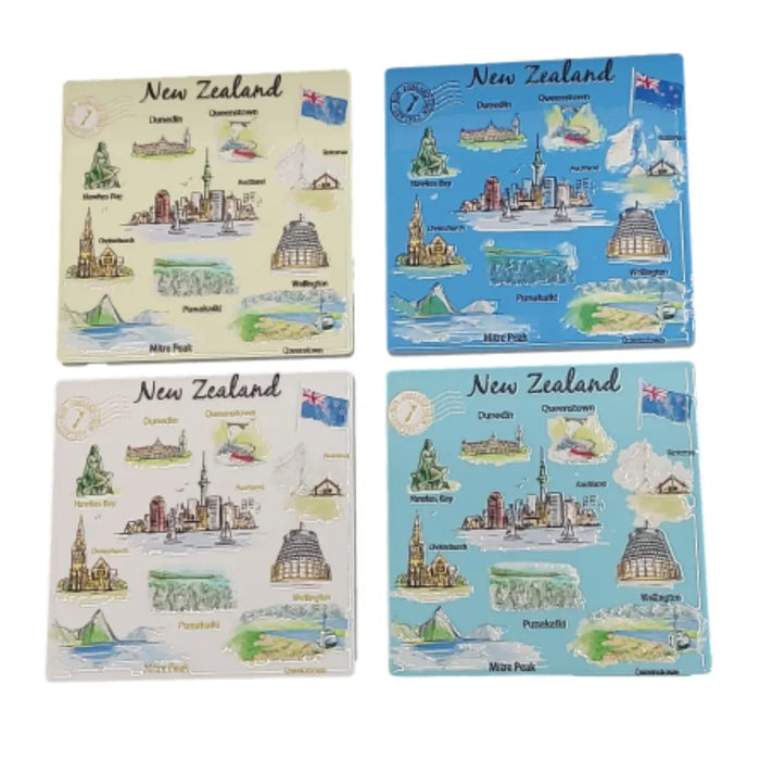 NZ Ceramic Coasters - New Zealand Cities