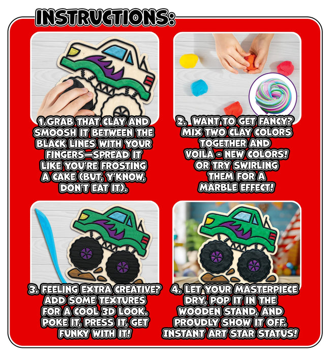 Clay Colouring - Cars