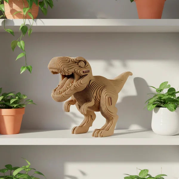 Cartonic 3D Cardboard Sculpture Puzzle - T-Rex