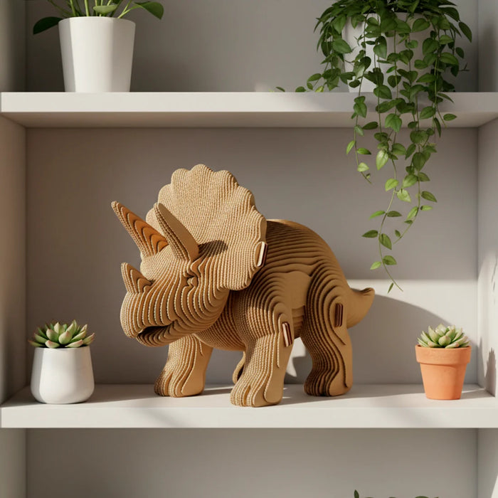 Cartonic 3D Cardboard Sculpture Puzzle - Triceratops