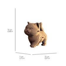 Cartonic 3D Cardboard Sculpture Puzzle - Walking Kitten