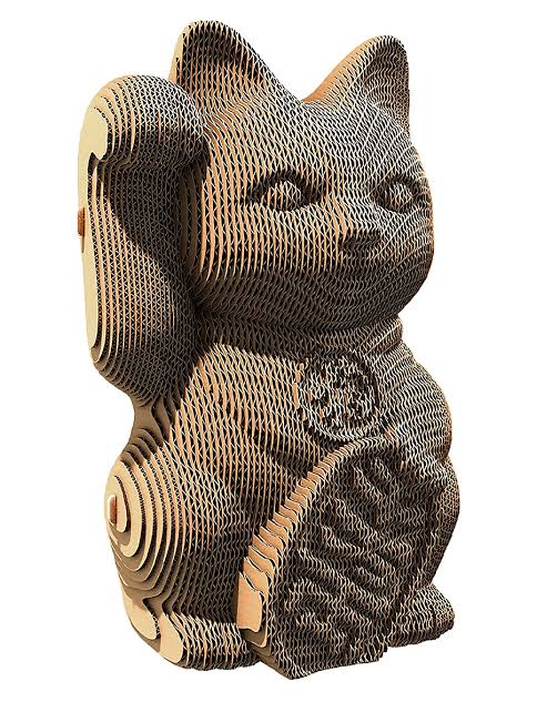 Cartonic 3D Cardboard Sculpture Puzzle - Lucky Cat