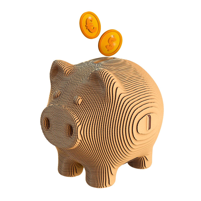 Cartonic 3D Cardboard Sculpture Puzzle - Piggy Money Bank