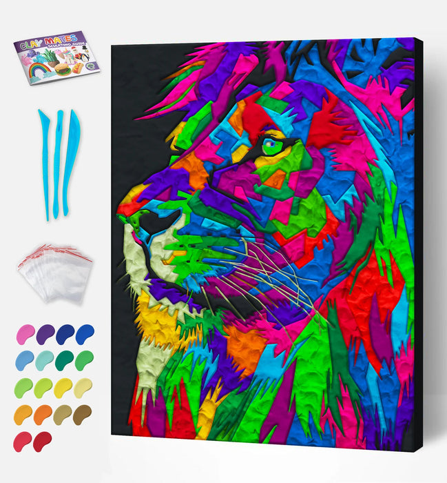 Clay Painting - Lion