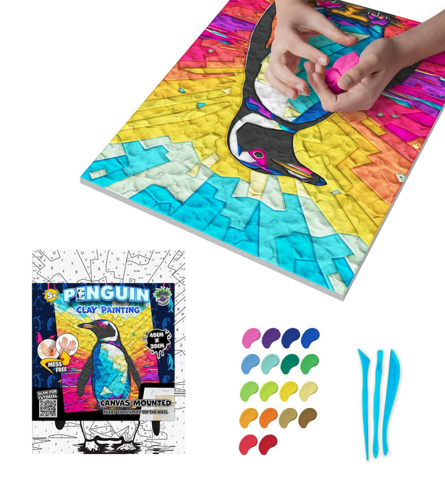Clay Painting - Penguin