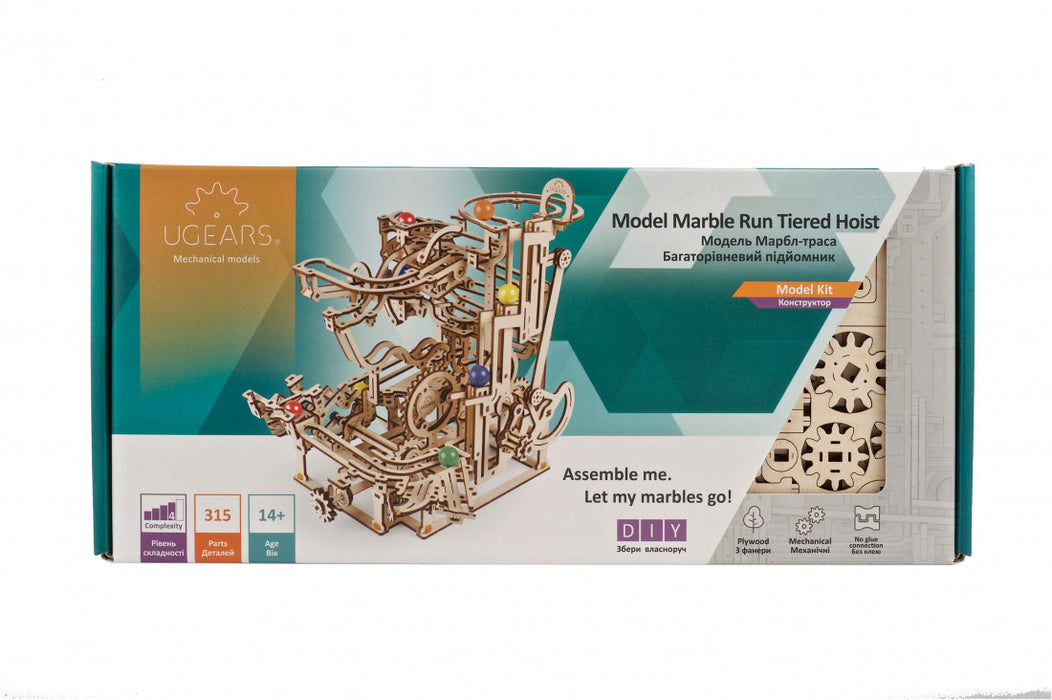 Ugears: Mechanical Models - Marble Run Tiered Hoist