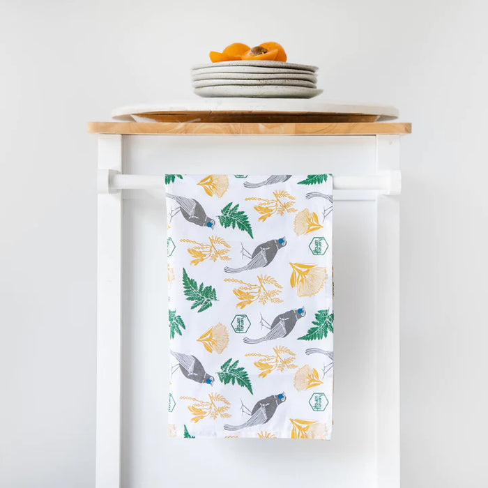 Honeywrap Organic Cotton Tea Towel Kokako