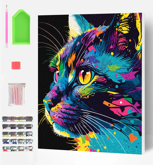 Diamond Art - Bright Cat