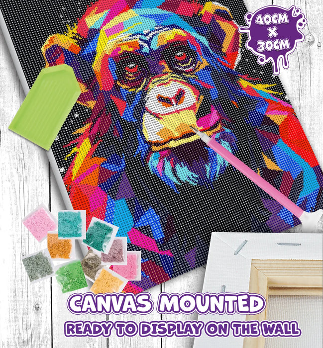 Diamond Art - Chimpanzee