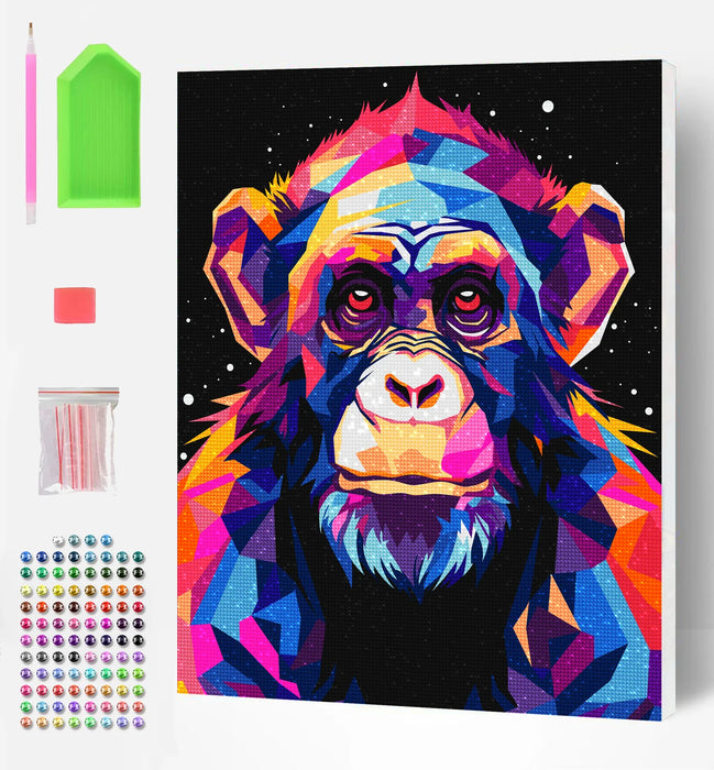 Diamond Art - Chimpanzee