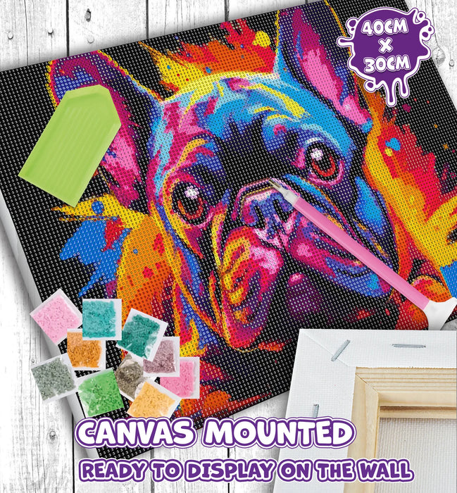 Diamond Art - Neon French Bulldog
