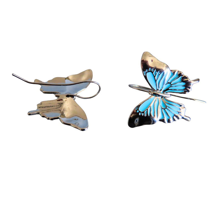 Wildside ER100 - Blue Butterfly Drop Earrings