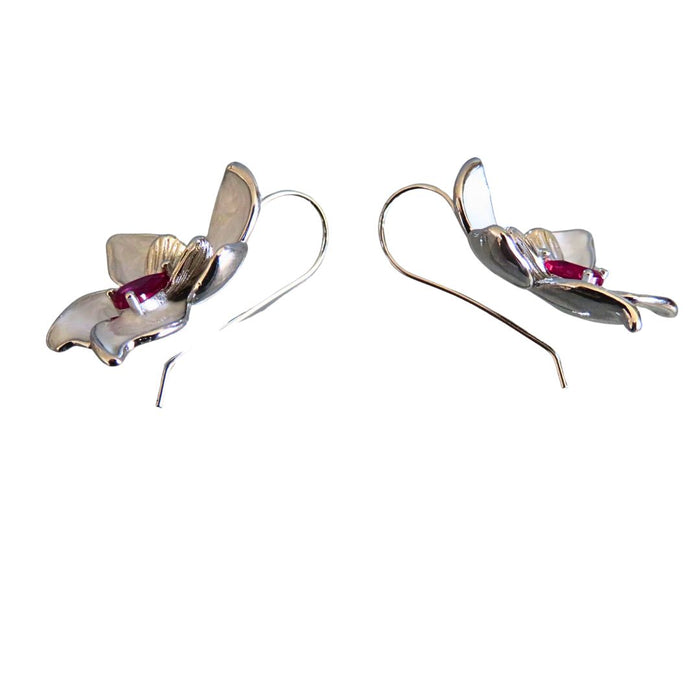 Wildside ER104 - White Orchid Drop Earrings