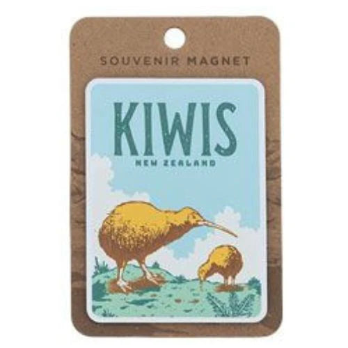 NZ Magnet - Retro Two Kiwi